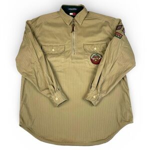 Vintage Tommy Hilfiger Outdoors Khaki 1/4 zip rangers expedition pullover Shirt